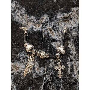 NEW CHUNS PANDORA LIKE BRACELET (OWL & CROSS)